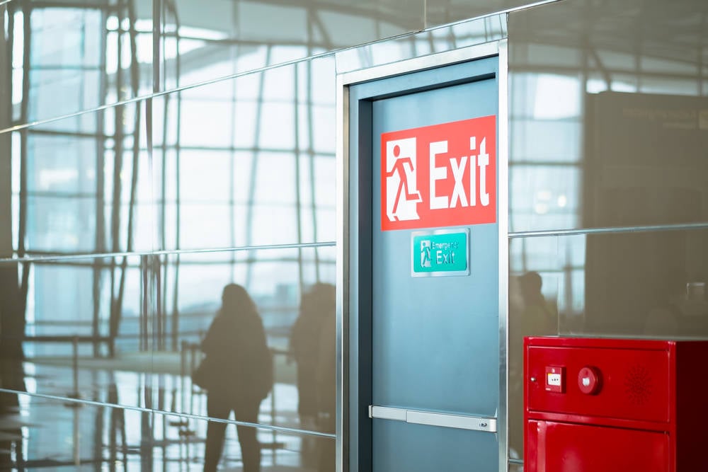 shutterstock exit door